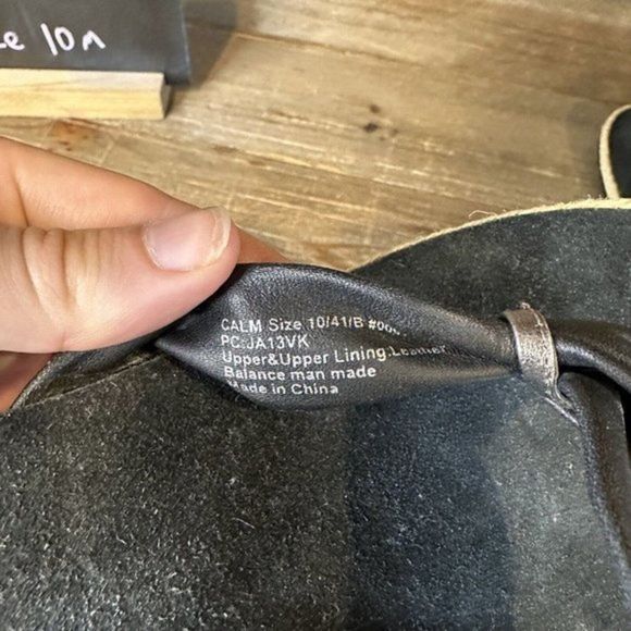 Womens Weil Orthoheel Wedge Heeled Black‎ Leather Flip Flops Sandals Size 10 B - Picture 6 of 6